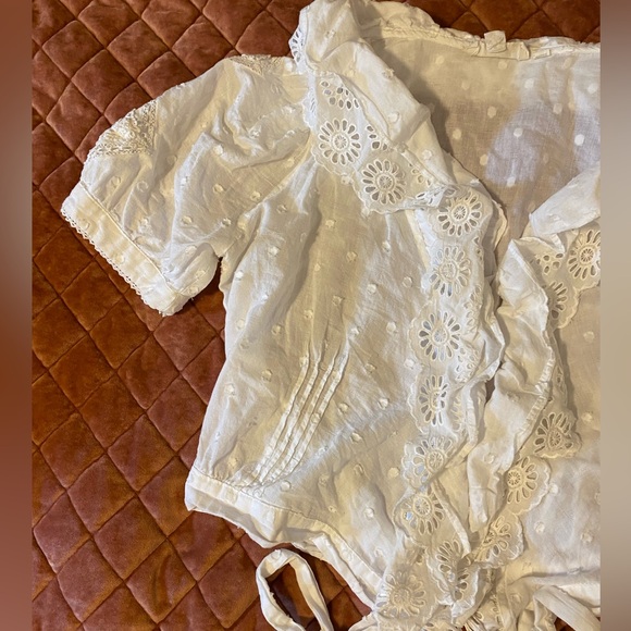 Forever That Girl by Anthropologie white cotton eyelet lace blouse - Picture 2 of 11